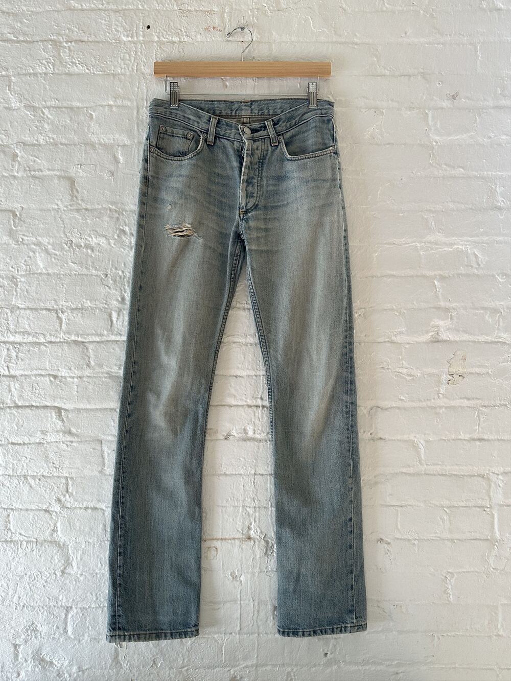 Helmut Lang 2000s Vintage Stained Denim Jeans
